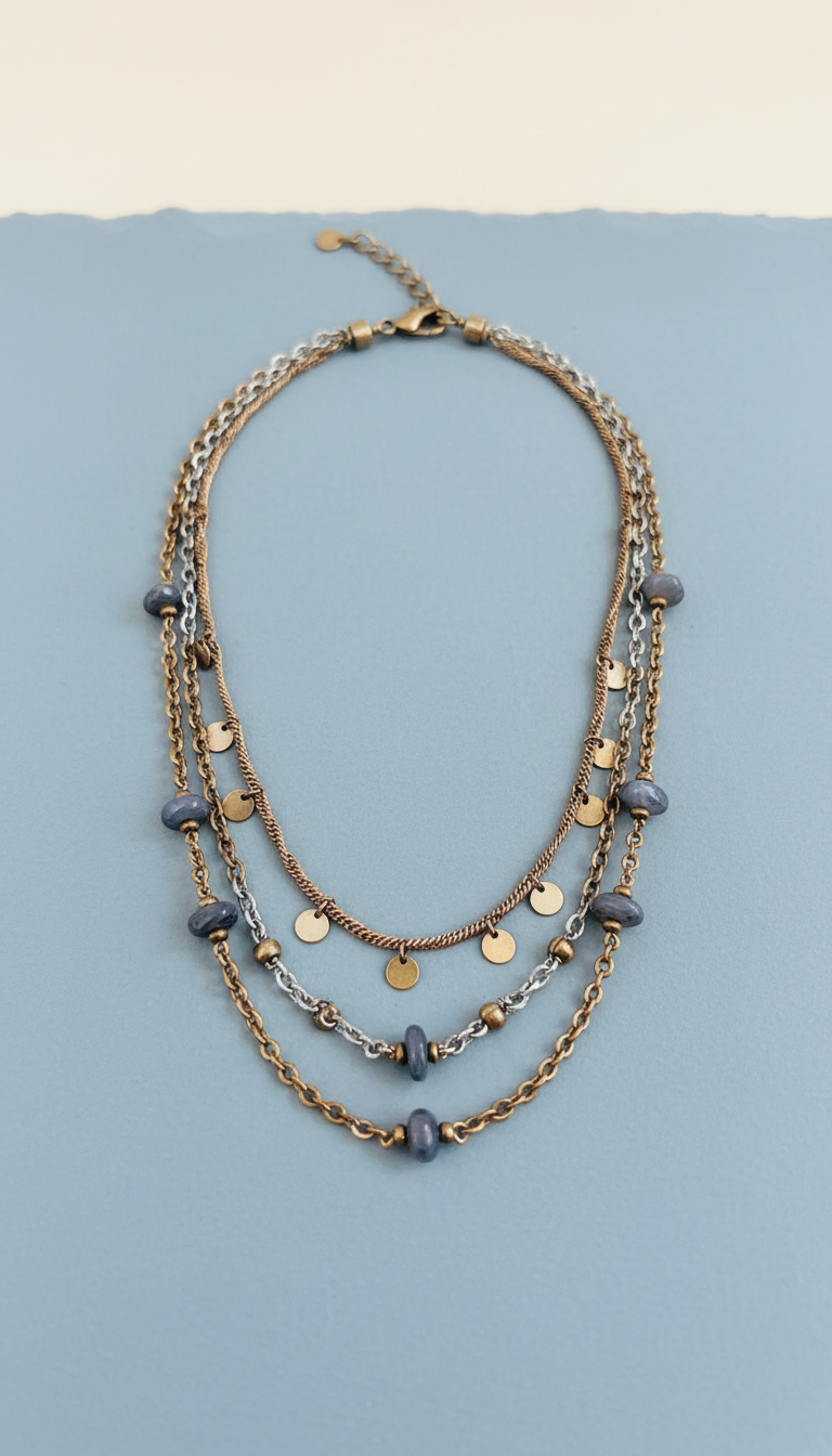 CEIRO gelaagde gouden ketting