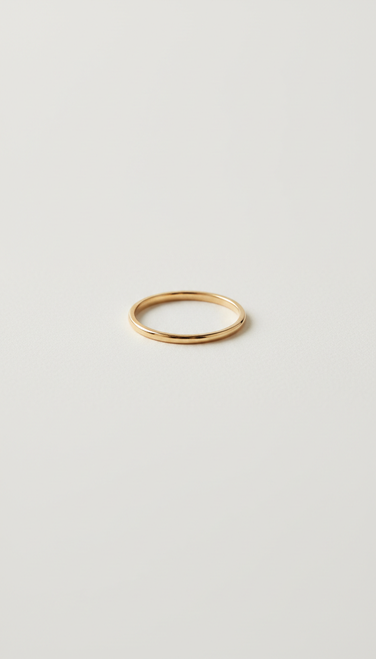 CEIRO ultradunne ring in gold vermeil